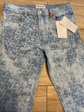 Zadig & Voltaire Light Blue Monogram women Jeans prewash